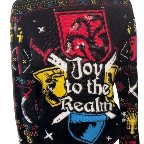 Game Of Thrones Joy to the Realm Black Sweater - Picture 3 of 5